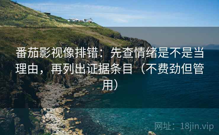 番茄影视像排错：先查情绪是不是当理由，再列出证据条目（不费劲但管用）