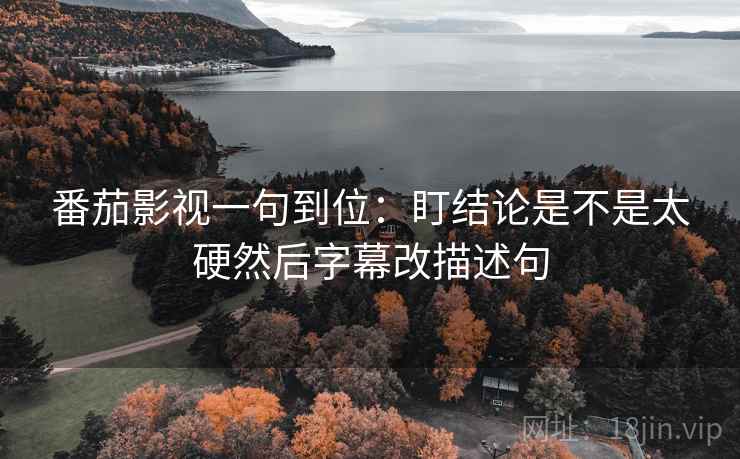 番茄影视一句到位：盯结论是不是太硬然后字幕改描述句