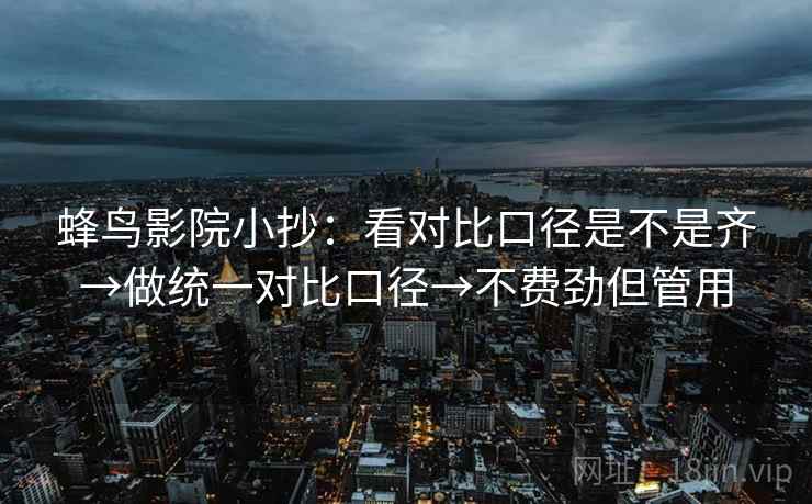 蜂鸟影院小抄：看对比口径是不是齐→做统一对比口径→不费劲但管用